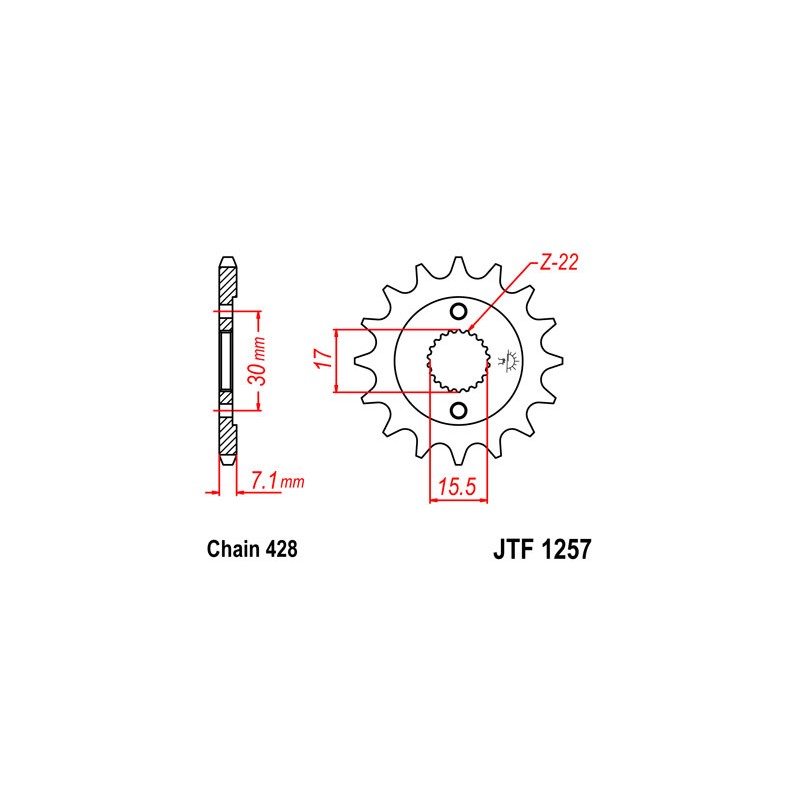 PIGNON JT 15 DENTSSTEEL