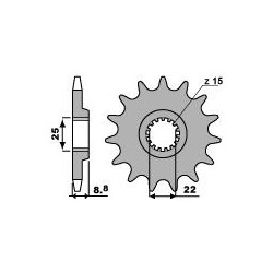PIGNON 14 DENTS125 EXC '91-99 250 EXC '04-05