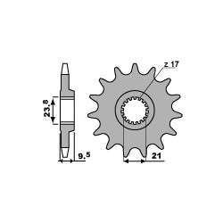 PIGNON 13 DENTSCR250R '88-89 & '92-06 CRF450R  X '02-06