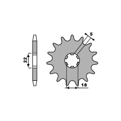 PIGNON 13 DENTSKX125'96-97 & 03-06