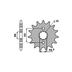 PIGNON 13 DENTSKX250F 04-05 RM-Z250 '04-06