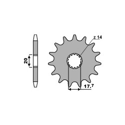 PIGNON 13 DENTSYZ125 '87-04 WR200 '92-97