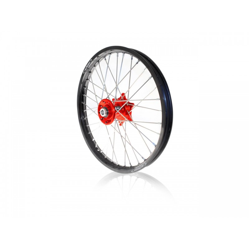 ROUE AVANT MX ARTCR/CRF 95-17/21X1.60X36T JANTE NOIR MOYEU ROUGE