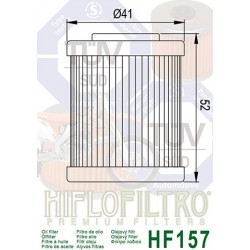 FILTRE A HUILE HF157KTM EXC/SX250-540 '00-07 Ø41 5 X 52MM