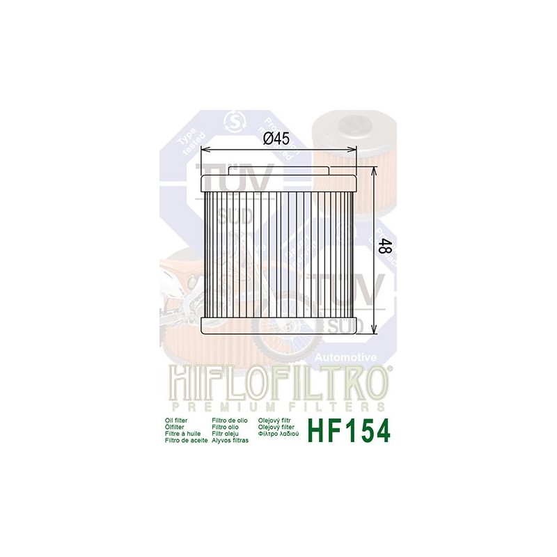 FILTRE A HUILE HF154HUSQVARNA '94-02