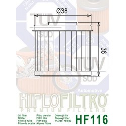 FILTRE A HUILE HF116CRF250/450R X '04-05 MONTESA 4RT