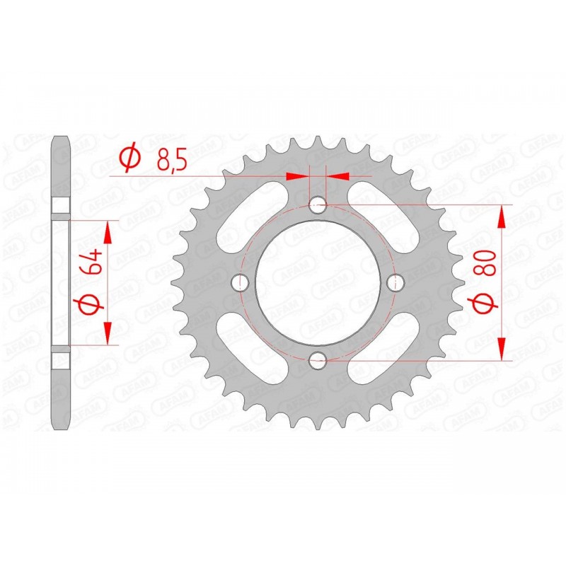 COURONNE AFAM ACIERYAMAHA FS1 50 36D - 12101 - 420