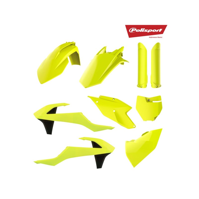 KIT PLASTIQUES POLISPORTSX/SX-F 125 & + 16-17 JAUNE FLUO