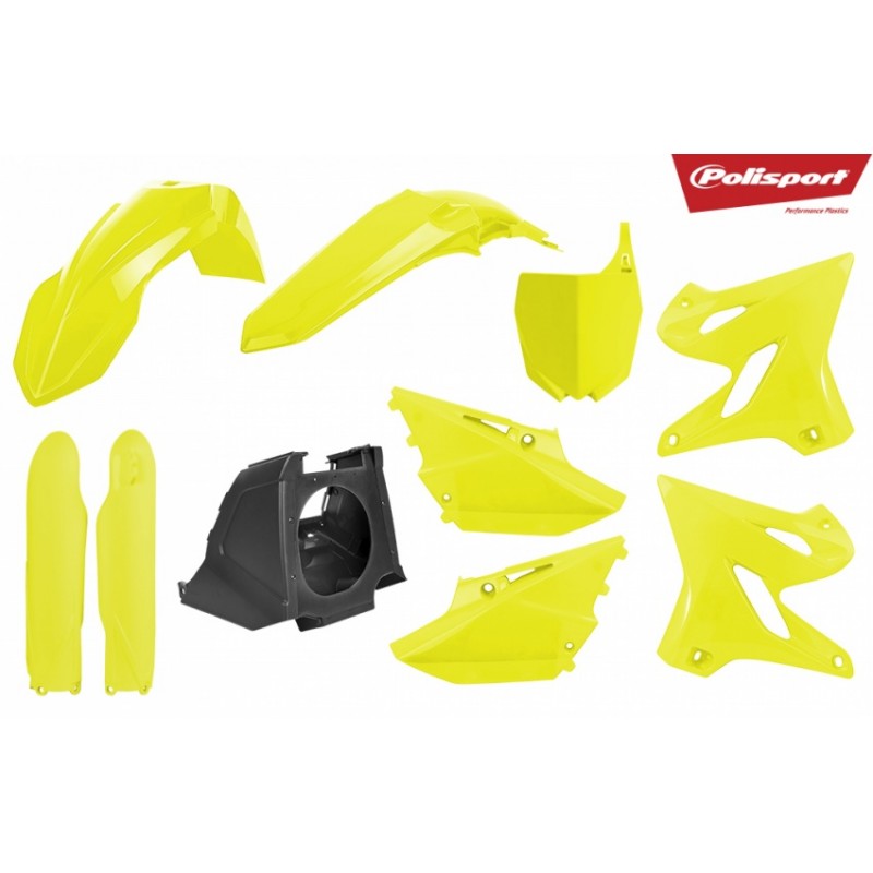 KIT PLASTIQUES POLISPORTYZ125/250 08-18 JAUNE FLUO/RESTYLE