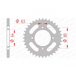 COURONNE AFAM ACIERYAMAHA FS1 50 30D - 12101 - 420