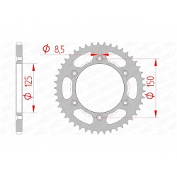 COURONNE AFAM ACIERKTM EXC 250 44D - 71304 - 520