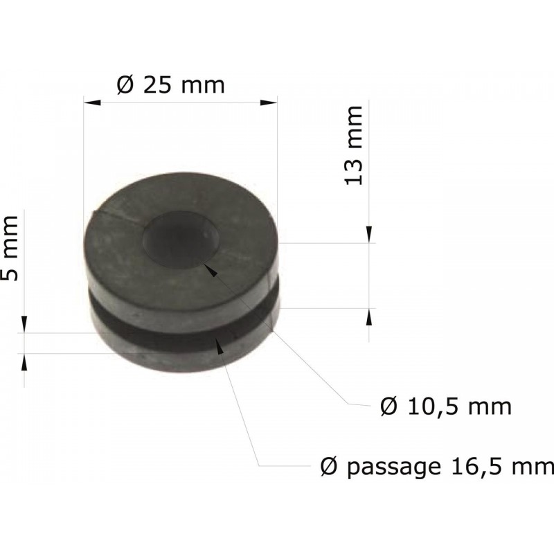 SILENT BLOC HONDA(PAR 10)CR125R '98-99/RADIATEUR REF ORIGINE:61103-43