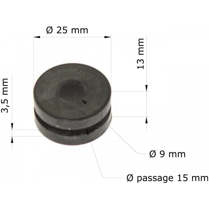 SILENT BLOC HONDA(PAR 10)CR125R '83/PROTEC RADIA. REF ORIGINE:19051-K