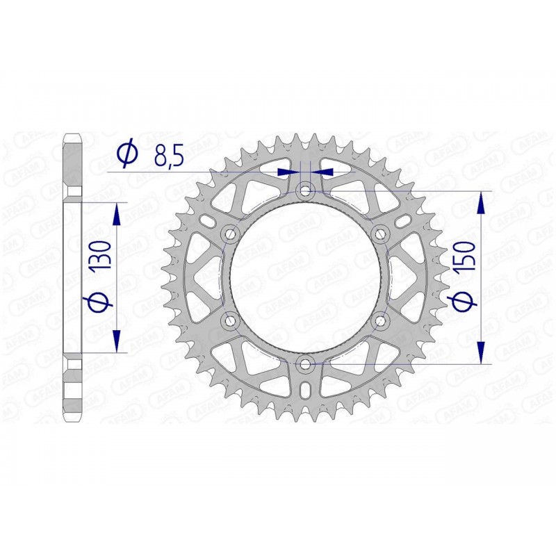 COURONNE AFAM ALUYAMAHA WR 125 47T - 13323 - 520