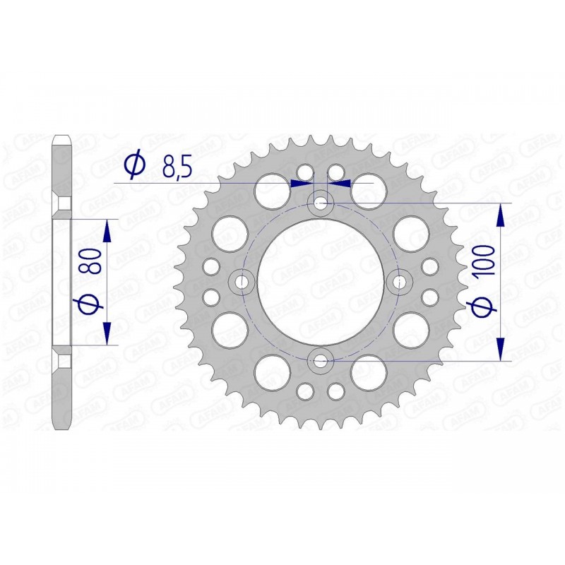 COURONNE AFAM ALUHONDA CR 50 R 36T - 11101N - 420