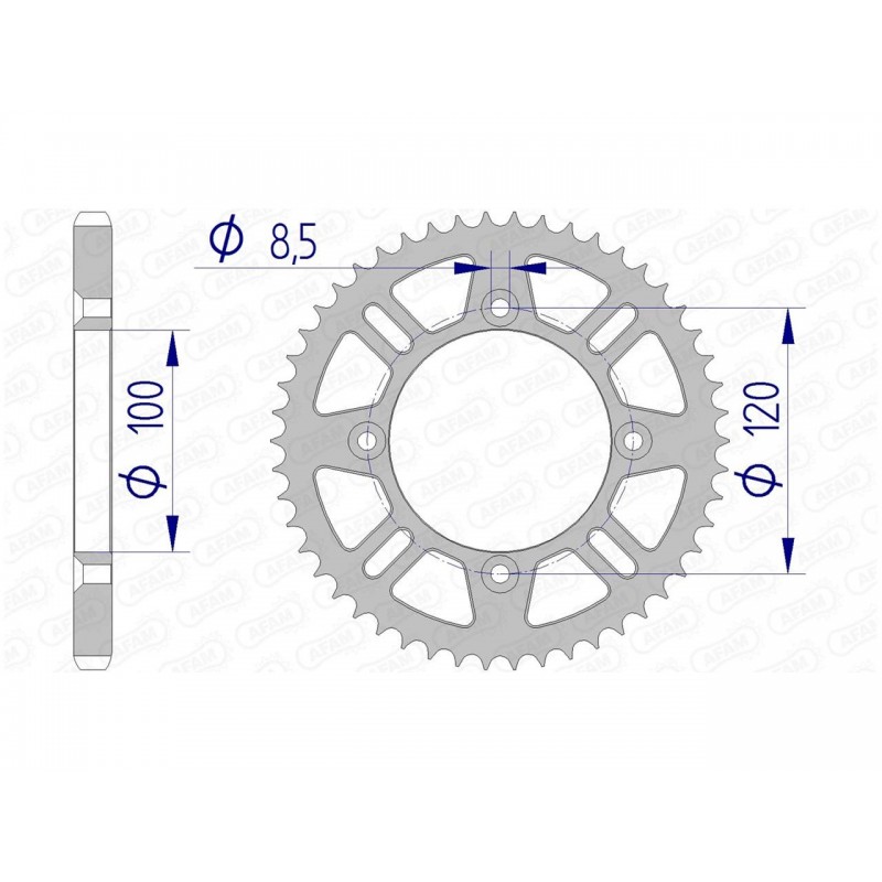 COURONNE AFAM ALUSUZUKI RM 80 48T - 15104N - 428