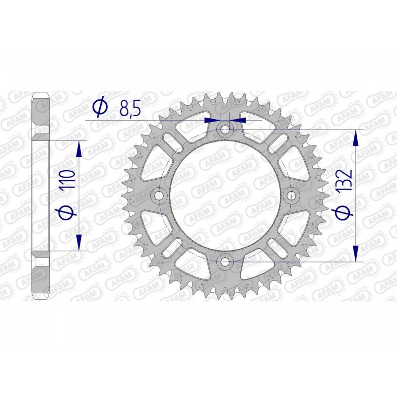 COURONNE AFAM ALUKTM SX85 46T - 72102 - 428