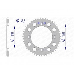 COURONNE AFAM ALUHONDA CR 80 R 50T - 11104N - 420