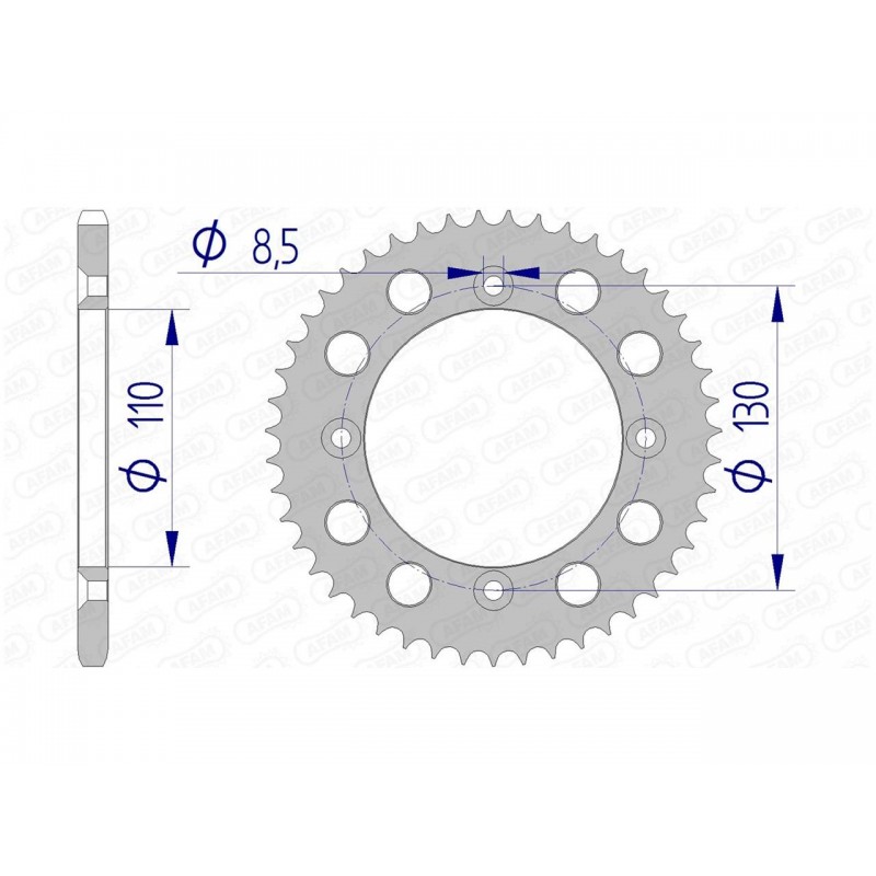 COURONNE AFAM ALUHONDA CR 80 R 50T - 11104N - 420