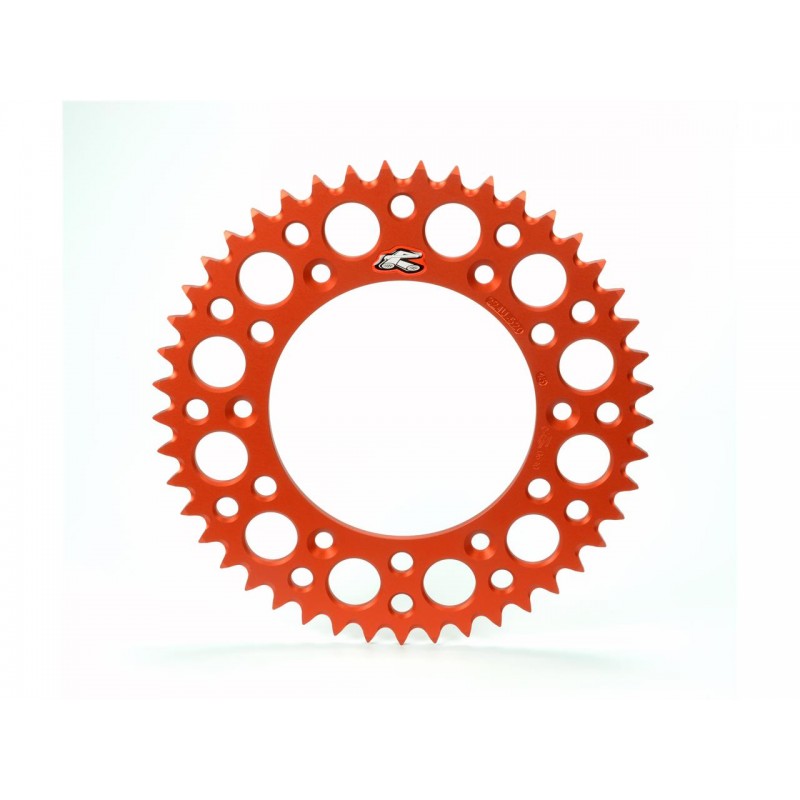 COURONNE RENTHAL 46 DENTSSX & SX-F 125CC & + ANTI-BOUE/ANODISE ORANGE