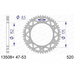 COURONNE AFAM ALUYAMAHA WR 125 48T - 13508 - 520