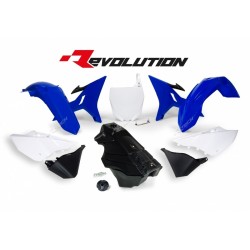 KIT PLASTIQUES REVOLUTIONYZ125/250 02-16/WR250 16 RES. INCLUS/COUL. O