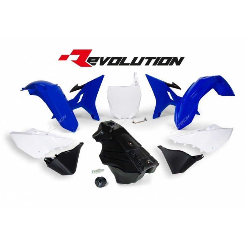 KIT PLASTIQUES REVOLUTIONYZ125/250 02-16/WR250 16 RES. INCLUS/COUL. O