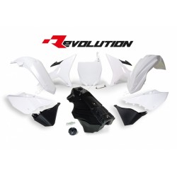KIT PLASTIQUES REVOLUTIONYZ125/250 02-16/WR250 16 RES. INCLUS-BLANC N