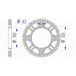 COURONNE AFAM ALUSUZUKI RM 80 51T - 15104 - 428