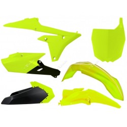 KIT PLASTIQUE RACETECHYZ250/YZF450 14-16 FLUO JAUNE/NOIR