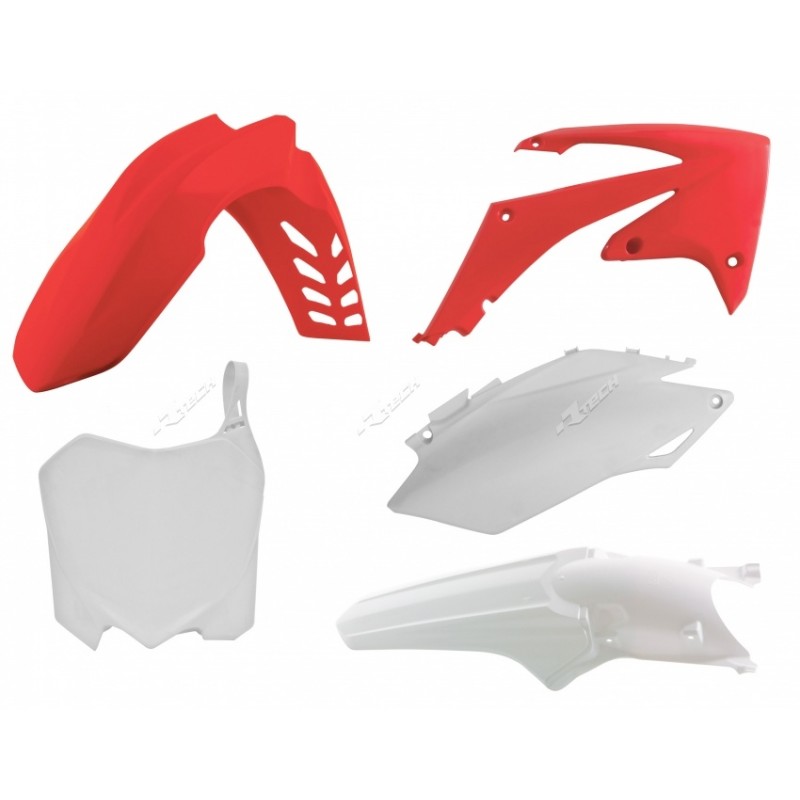 KIT PLASTIQ.CRF250R 11-13CRF450R 11-12 COULEUR ORIG. ROUGE/BLANC