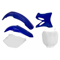 KIT PLASTIQUES YZ125/25002-05/COULEUR ORIGINE BLEU/BLANC
