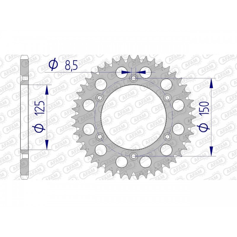 COURONNE AFAM ALUHUSABERG TE 125 45T - 72304 - 520