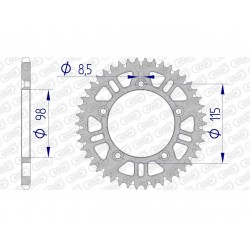 COURONNE AFAM ALUHUSQVARNA CR 65 47T - 72101 - 420