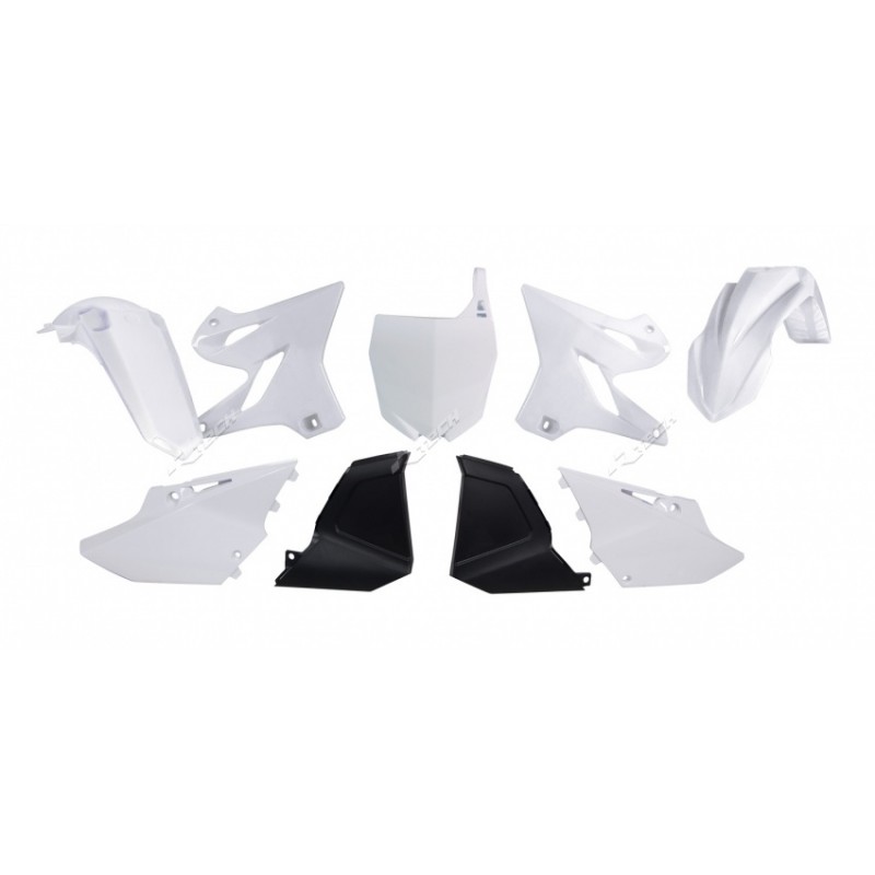 KIT PLASTIQUES YZ125/25002-14 / REPLICA 15 BLANC