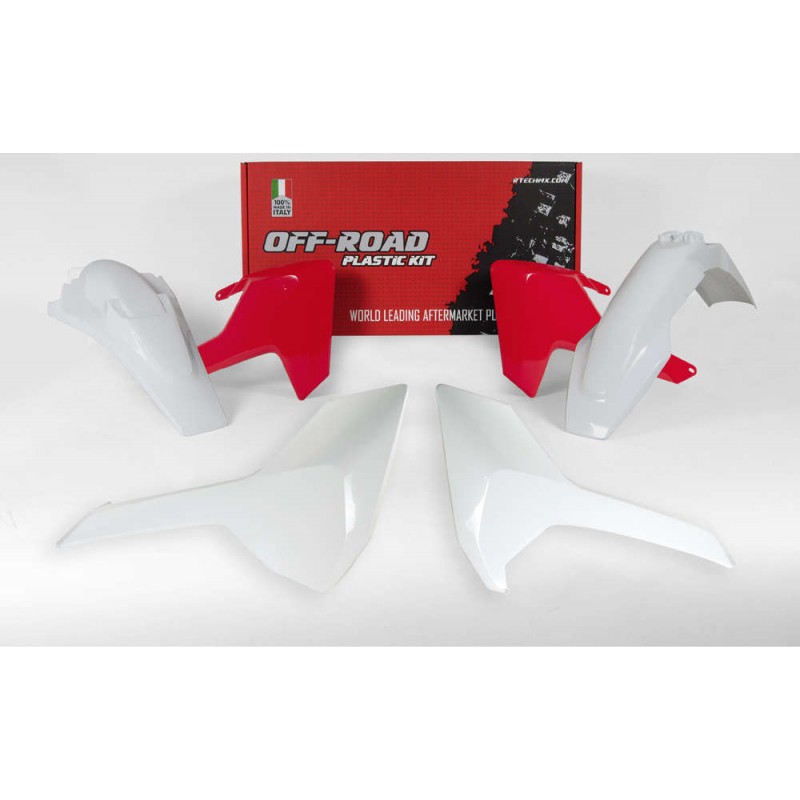 KIT PLASTIQUES RACETECHTE/FE 17 ROUGE/BLANC