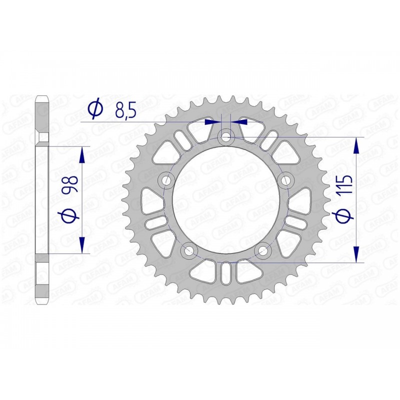 COURONNE AFAM ALUHUSQVARNA CR 65 48T - 72101N - 420