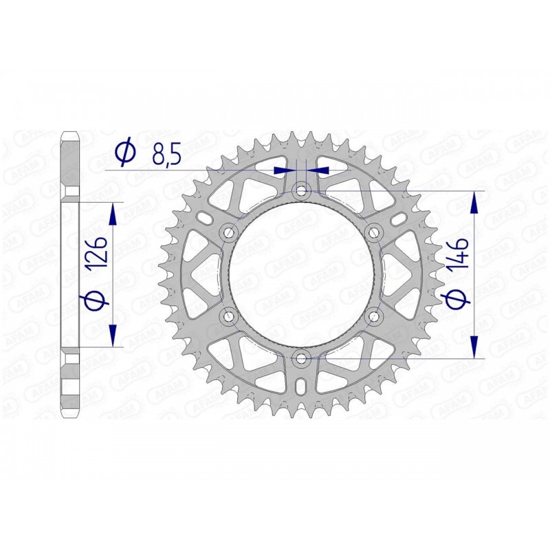 COURONNE AFAM ALUSUZUKI RM 125 52T - 15203 - 520