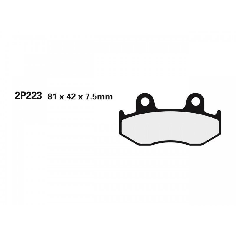 PLAQUETTE FREIN NISSINTYPE 2P-223GS SEMI - METALLIQUE