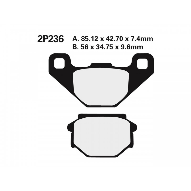 PLAQUETTE FREIN NISSINTYPE 2P-236GS SEMI - METALLIQUE