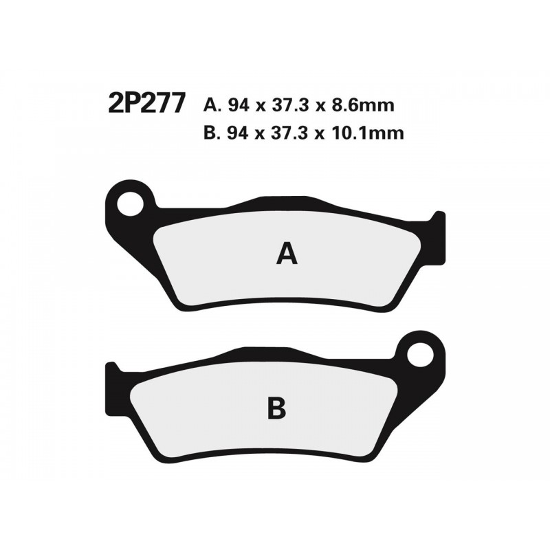 PLAQUETTE FREIN NISSINTYPE 2P-277NS SEMI - METALLIQUE