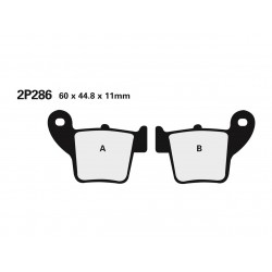 PLAQUETTE FREIN NISSINTYPE 2P-286ST METAL FRITTE