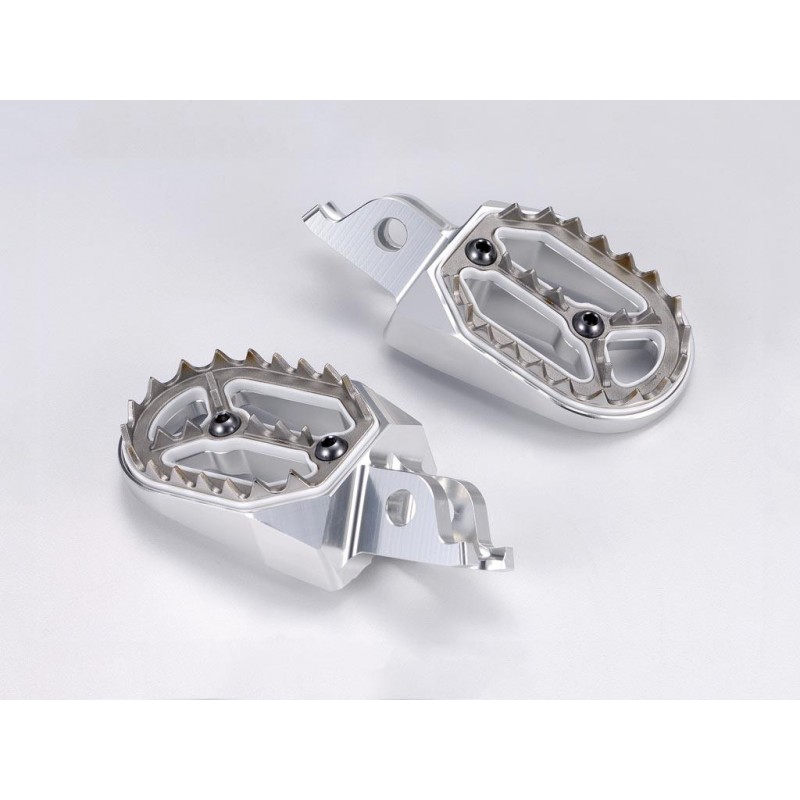 REPOSE PIEDS BIHR EVO.KX250F 05-17/KX450F 06-17 COULEUR ARGENT