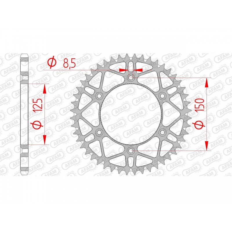 COURONNE AFAM ACIER SLKKTM EXC 250 52D - 71304SLK - 520