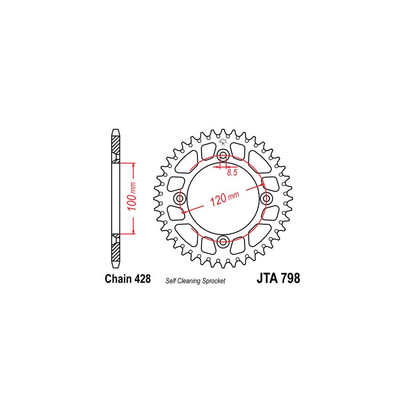 COURONNE ALU 48 DENTSRM65 89-01 YZ85 02