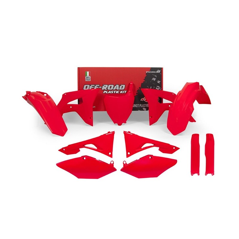 KIT PLASTIQUES RACETECHCRF250R 18 CRF450R 17-18 FLUO ROUGE