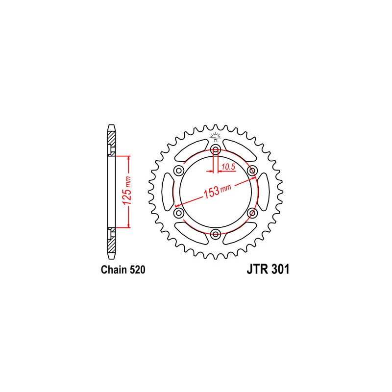 COURONNE ACIER JT 40DENTSSTEEL