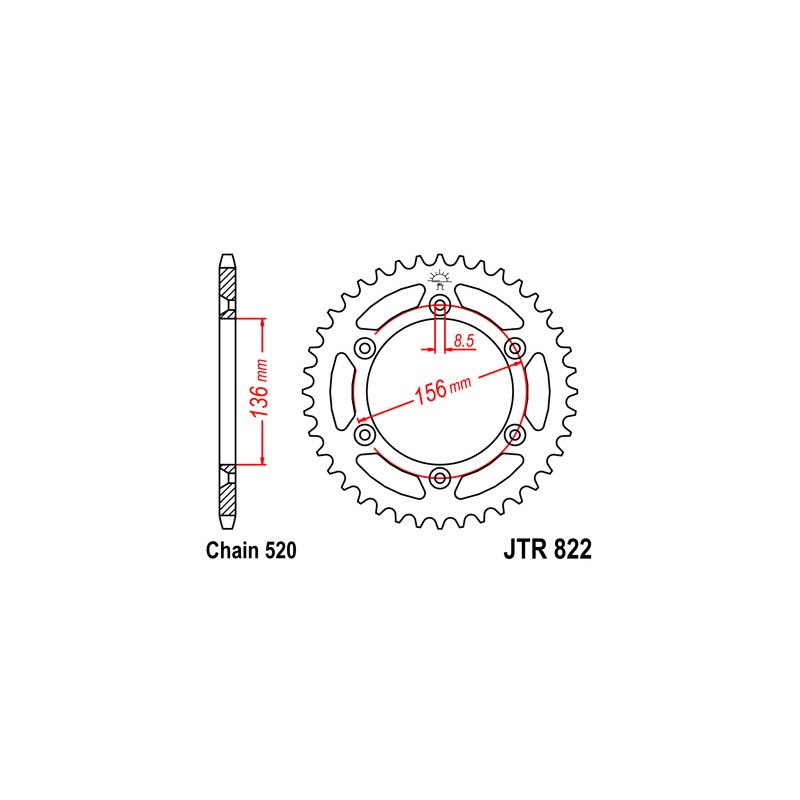 COURONNE ACIER JT 41DENTSSTEEL DR350SE T '96