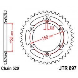 COURONNE ACIER 47 DENTSKTM / HUSABERG
