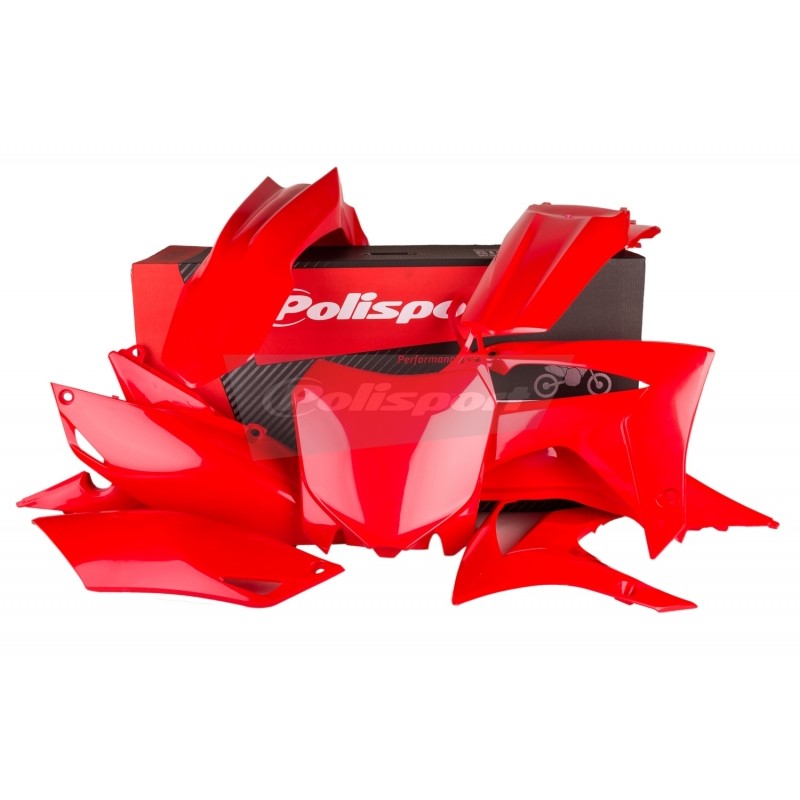 KIT PLASTIQUES POLISPORTCRF250R 14-15/450 13-15 ROUGE